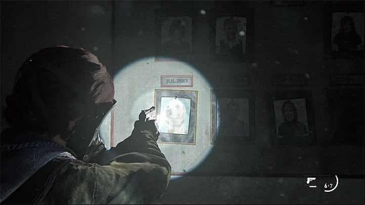 Find the board in the same room with pictures of employees of the month - The Last of Us 2: Safes combinations - Jackson - Safes - The Last of Us 2 Guide