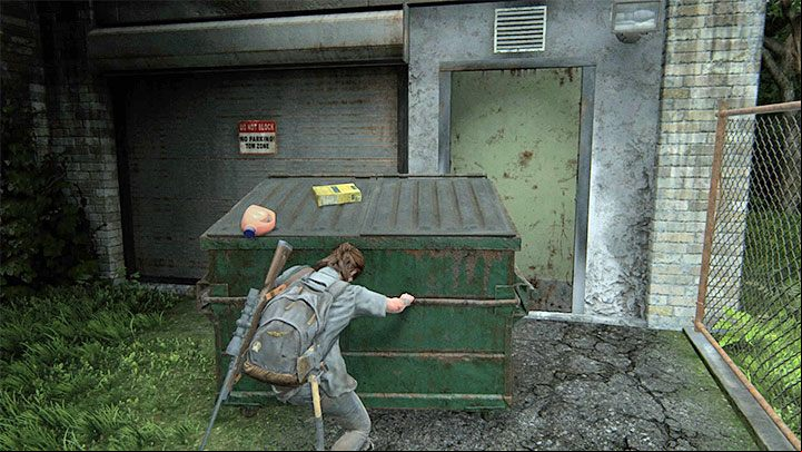 The entrance to the workshop is blocked with a container - there is a group of infected inside - The Last of Us 2: Safe combinations - Seattle, Day 2 Ellie - Safes - The Last of Us 2 Guide