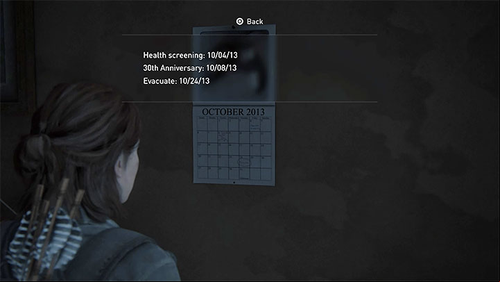 Find a calendar to determine the date of the wedding anniversary - The Last of Us 2: Safe combinations - Seattle, Day 2 Ellie - Safes - The Last of Us 2 Guide