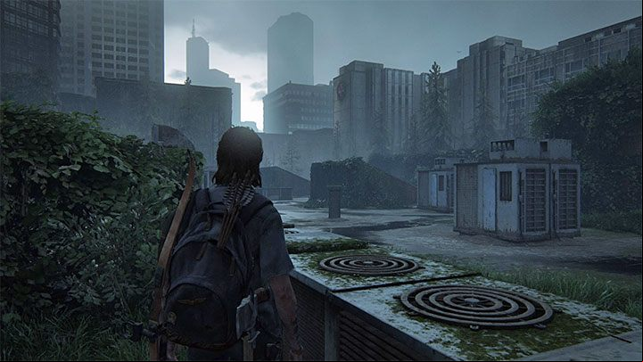 You can find the safe soon after you reach the roof shown in the picture - The Last of Us 2: Safe combinations - Seattle, Day 2 Ellie - Safes - The Last of Us 2 Guide