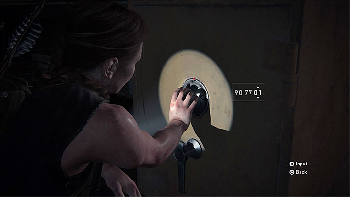 When you walk up the stairs to the upper deck you will find yourself next to the captains bridge - examine it and get rid of the monster that may be here - The Last of Us 2: Safe combinations - Seattle, Day 1 Abby - Safes - The Last of Us 2 Guide