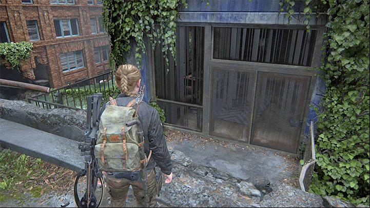 You can open the safe soon after you reach the scene from the picture - Abby has to jump onto the damaged balcony, smash the door and begin exploring one of the apartments - The Last of Us 2: Safe combinations - Seattle, Day 2 Abby - Safes - The Last of Us 2 Guide