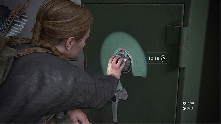 You can go back to the safe now - The Last of Us 2: Safe combinations - Seattle, Day 2 Abby - Safes - The Last of Us 2 Guide