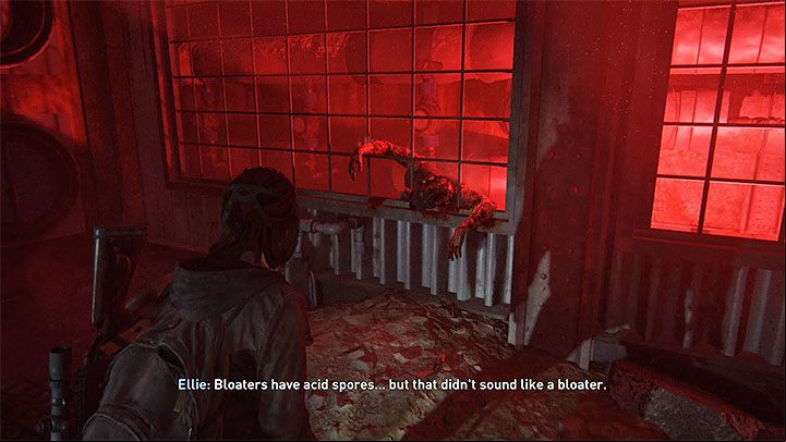 The workbench in The Tunnels level can be found shortly after ing the corpse shown in the picture - The Last of Us 2: The Tunnels - collectibles, artefacts, coins - Seattle Day 1 - Ellie - The Last of Us 2 Guide