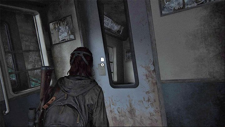 Enter the rail car and find the document - The Last of Us 2: The Tunnels - collectibles, artefacts, coins - Seattle Day 1 - Ellie - The Last of Us 2 Guide