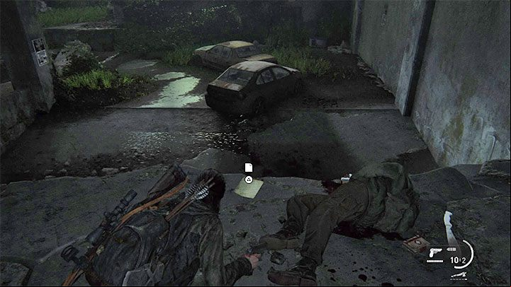 Go up the ramp, but watch out for the stalker attacks - its best to attack these monsters at a distance using a rifle or a pistol - The Last of Us 2: Road to the Aquarium - collectibles, artefacts, coins - Seattle, Day 3 - Ellie - The Last of Us 2 Guide
