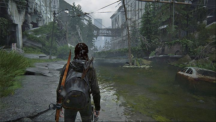 The workbench during Road to the Aquarium level is found at the end of the stage, specifically when walking through the area shown in the screenshot above - The Last of Us 2: Road to the Aquarium - collectibles, artefacts, coins - Seattle, Day 3 - Ellie - The Last of Us 2 Guide