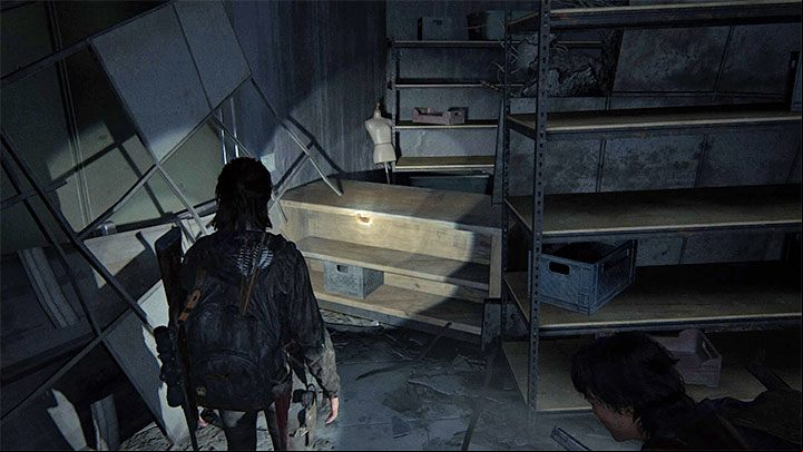Go left and jump over the furniture shown in the screenshot - The Last of Us 2: Road to the Aquarium - collectibles, artefacts, coins - Seattle, Day 3 - Ellie - The Last of Us 2 Guide