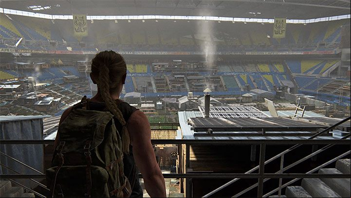 You can discover this secret shortly after Abby, Manny and Mel reach the stadiums tribunes for the first time - The Last of Us 2: The Stadium - collectibles, artefacts, coins - Seattle Day 1 - Abby - The Last of Us 2 Guide