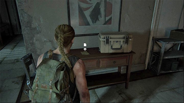The letter is in the same large room where you found the coin described above - The Last of Us 2: The Forward Base - collectibles, artefacts, coins - Seattle Day 1 - Abby - The Last of Us 2 Guide