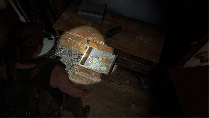 The secret is in the drawer - The Last of Us 2: Hostile Territory - collectibles, artefacts, coins - Seattle Day 1 - Abby - The Last of Us 2 Guide