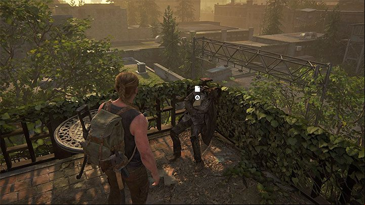 Turn right and walk up the stairs to the roof of the building - The Last of Us 2: Hostile Territory - collectibles, artefacts, coins - Seattle Day 1 - Abby - The Last of Us 2 Guide