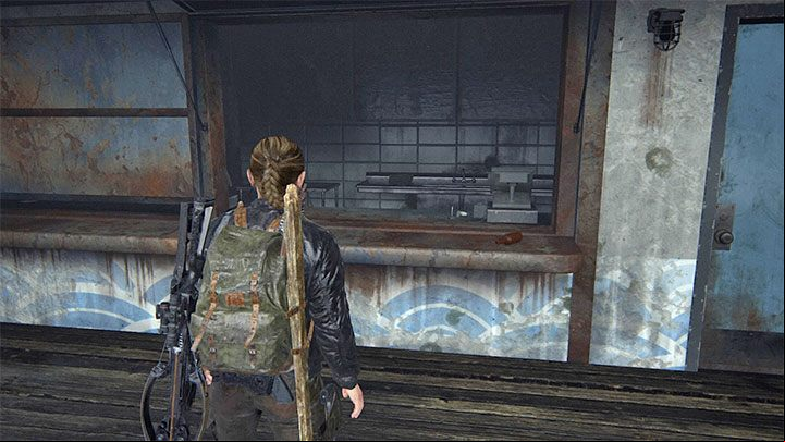 Behind the ladder, youll find an abandoned fish bar - The Last of Us 2: The Marina - collectibles, artefacts, coins - Seattle Day 3 - Abby - The Last of Us 2 Guide