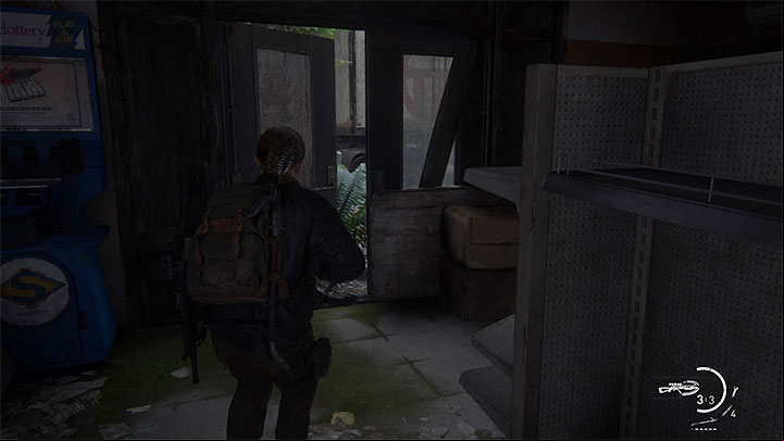 Go through this building and use the exit door on the opposite side - The Last of Us 2: The Escape - collectibles, artefacts, coins - Seattle Day 3 - Abby - The Last of Us 2 Guide