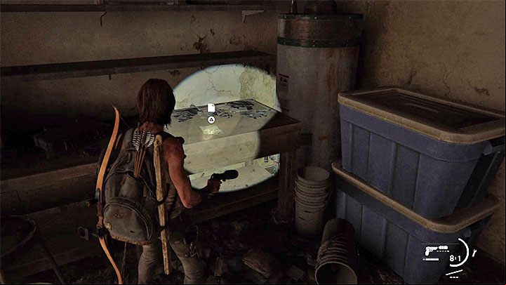 The note is on one of the shelves in the garage - The Last of Us 2: Pushing Inland - collectibles, artefacts, coins - Santa Barbara - The Last of Us 2 Guide