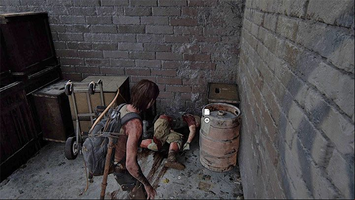 Jump off the train cars roof and approach the nearby building - The Last of Us 2: The Resort - collectibles, artefacts, coins - Santa Barbara - The Last of Us 2 Guide