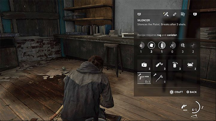 Spend 20 supplements on this skill to get a silencer recipe - The Last of Us 2: How to get gun silencer? - Combat - The Last of Us 2 Guide