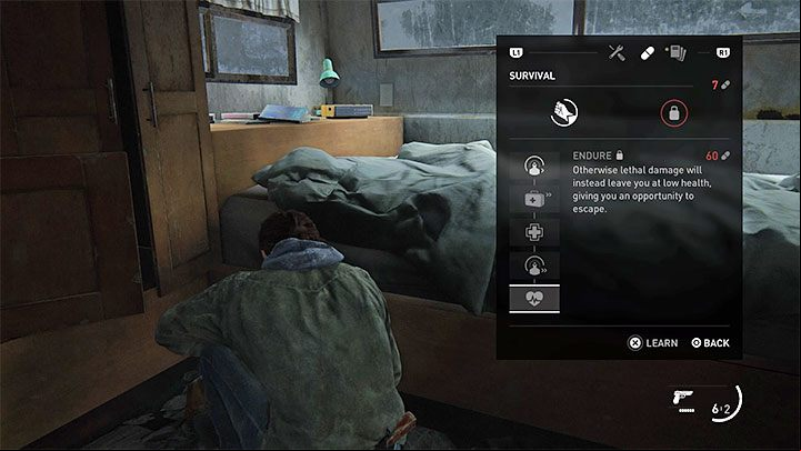 This tree contains skills that improve listen mode and increase chances to survive, among others, due to the extended health bar - The Last of Us 2: Training manuals, ive skills - Character development and equipment upgrades - The Last of Us 2 Guide