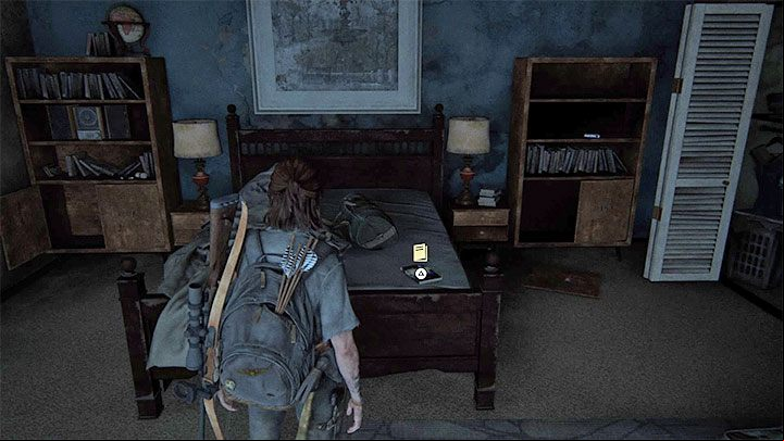 The manual lies on the bed in the bedroom - The Last of Us 2: Training manuals, ive skills - Character development and equipment upgrades - The Last of Us 2 Guide