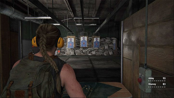 Hitting the red area is rewarded with 10 points, so you should score 90 in total - The Last of Us 2: Sharpshooter trophy guide - Trophy guide - The Last of Us 2 Guide