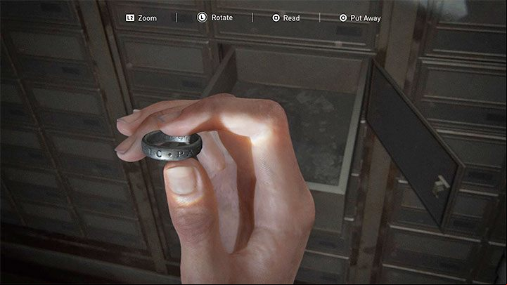 Once inside the bank vault, examine the bank deposit box shown in the picture above - The Last of Us 2: So Great and Small trophy guide - Trophy guide - The Last of Us 2 Guide