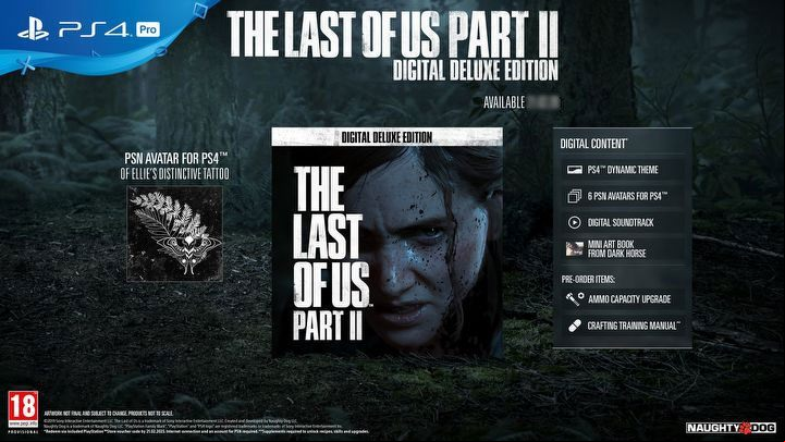 It is offered in digital form only and in addition to the game it includes - The Last of Us 2: Game versions guide - Appendix - The Last of Us 2 Guide
