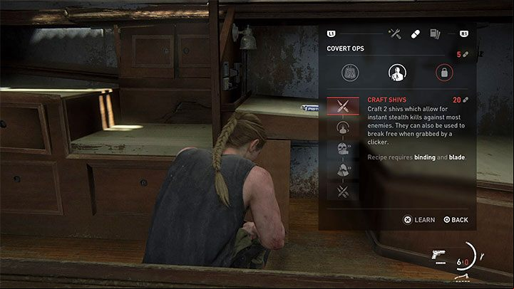 Abby can craft Shiv blades that work the same way as in the first part of The Last of Us - The Last of Us 2: Are melee weapons indestructible? - Combat - The Last of Us 2 Guide
