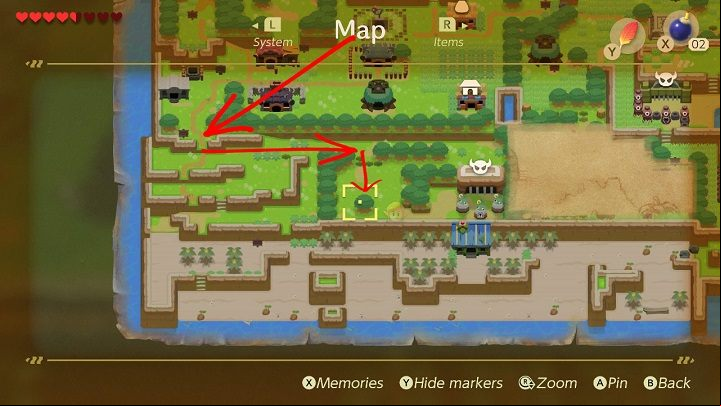 Head southwest and leave the village - Anglers Tunnel | Links Awakening Walkthrough - Walkthrough - Links Awakening Guide