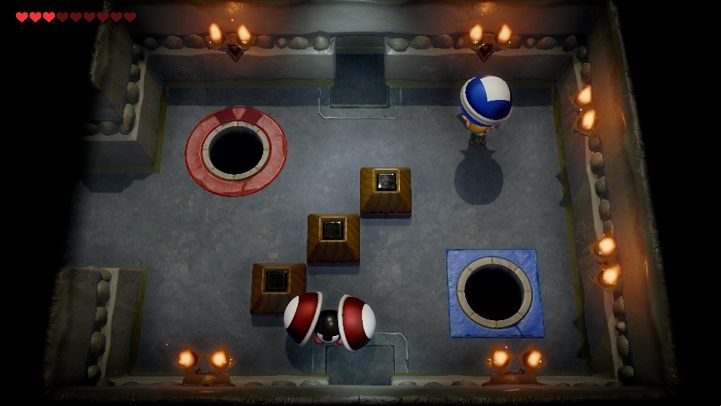 Go quickly through the colorful floor and go right to the next room - Anglers Tunnel | Links Awakening Walkthrough - Walkthrough - Links Awakening Guide