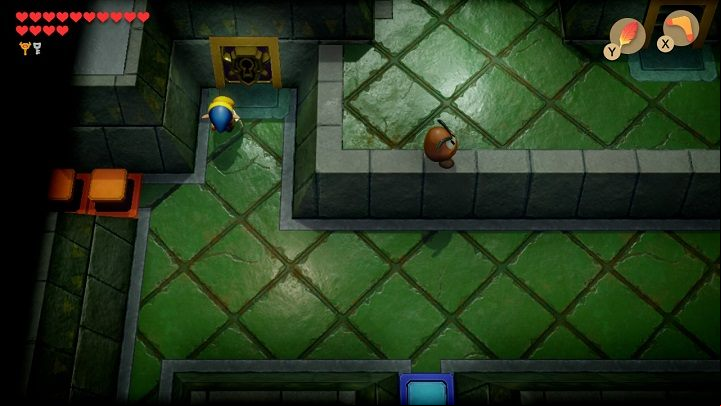 Go down, turn left and go forward until you find the door with a golden lock - Eagles Tower | Links Awakening Walkthrough - Walkthrough - Links Awakening Guide