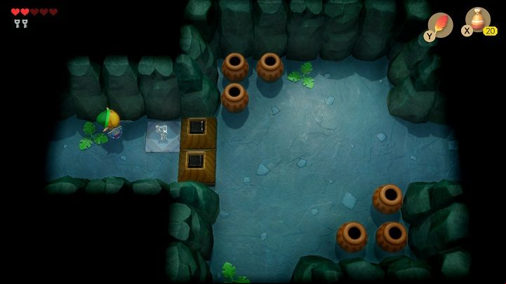 Go back to the previous room - Bottle Grotto | Links Awakening Walkthrough - Walkthrough - Links Awakening Guide