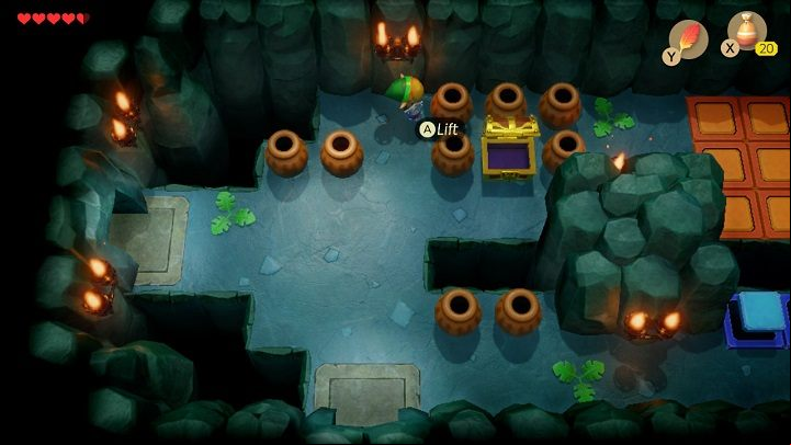 Go back through the Portal and head north - Bottle Grotto | Links Awakening Walkthrough - Walkthrough - Links Awakening Guide