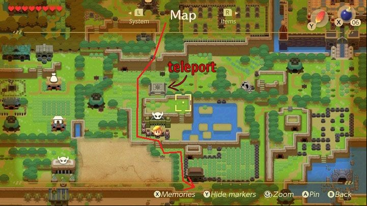 Keep moving south until you go down the ladder from the hill - Key Cavern | Links Awakening Walkthrough - Walkthrough - Links Awakening Guide