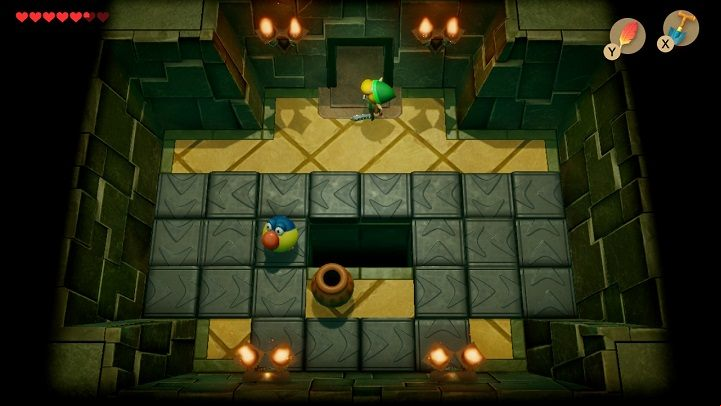 Go back down the stairs to the lower level of the cavern and use the door on the south - Key Cavern | Links Awakening Walkthrough - Walkthrough - Links Awakening Guide