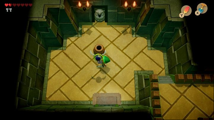 Go through the revolving door to the upper room, defeat all monsters and use another revolving door - Key Cavern | Links Awakening Walkthrough - Walkthrough - Links Awakening Guide