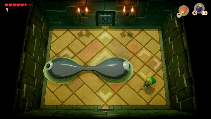 Dash onto the big boulder with a face - Key Cavern | Links Awakening Walkthrough - Walkthrough - Links Awakening Guide