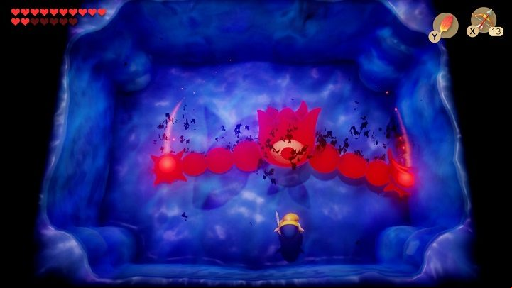 The final Nightmare has two swinging arms and a head with a giant eye - Wind Fishs Egg | Links Awakening Walkthrough - Walkthrough - Links Awakening Guide