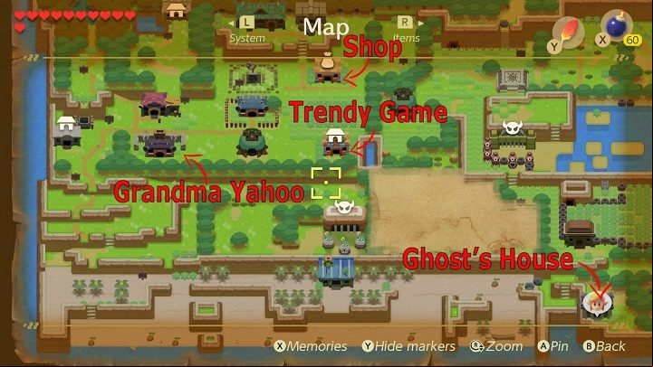 Go back up and enter the Mysterious Forest - Catfishs Maw | Links Awakening Walkthrough - Walkthrough - Links Awakening Guide