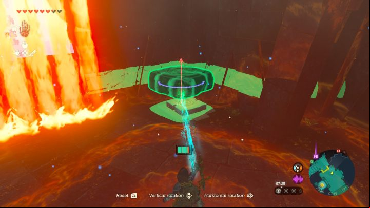 Raise the Hover Stone, place it on the switch next to the gate, and activate it - Zelda TotK: Sidon of the Zora - Walkthrough - Zelda Tears of the Kingdom Guide