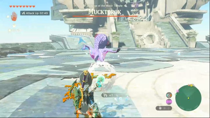 When Mucktorok takes on its true form, quickly shoot it down with a bow - Zelda TotK: Sidon of the Zora - Walkthrough - Zelda Tears of the Kingdom Guide