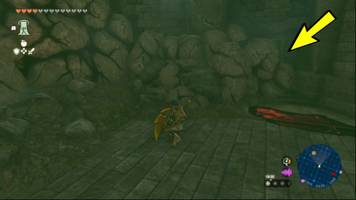 After going through the next door, turn right - Zelda TotK: Destroy Ganondorf - Walkthrough - Zelda Tears of the Kingdom Guide
