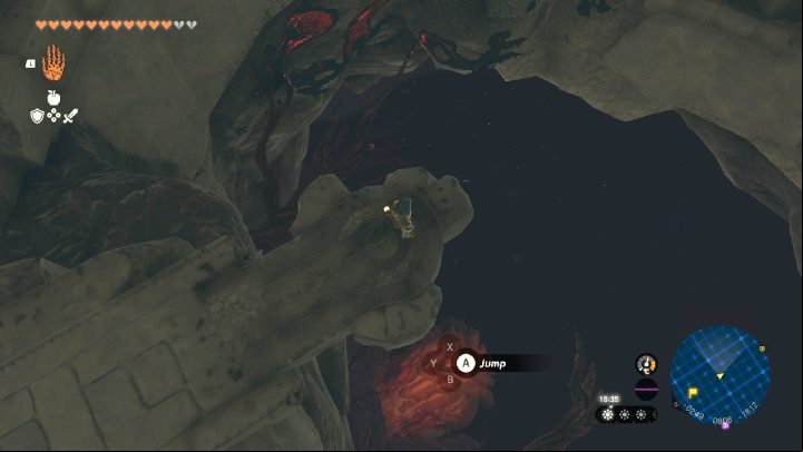 Go through the final tunnel until you reach the ledge - Zelda TotK: Destroy Ganondorf - Walkthrough - Zelda Tears of the Kingdom Guide