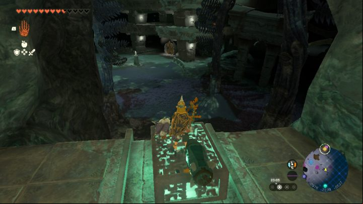 Place the box by the exit and fly to the Construct Factory - Zelda TotK: Find the Fifth Sage - Walkthrough - Zelda Tears of the Kingdom Guide