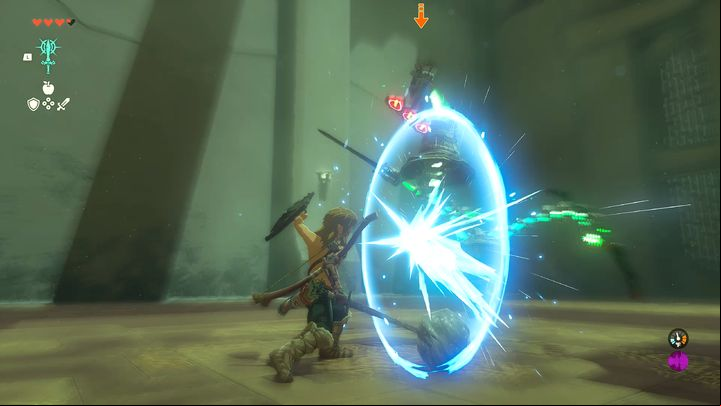 The next phase will teach you how to parry enemy attacks - Zelda Tears of the Kingdom: Kyononis Shrine - Surface - Zelda Tears of the Kingdom Guide
