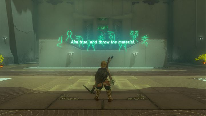 To complete the trial you must learn how to throw items - Zelda Tears of the Kingdom: Yamiyo Shrine - Surface - Zelda Tears of the Kingdom Guide