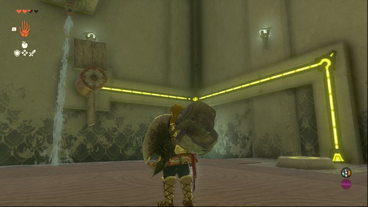 Upon entering the Shrine, approach the empty battery - Zelda Tears of the Kingdom: Mogawak Shrine - Surface - Zelda Tears of the Kingdom Guide