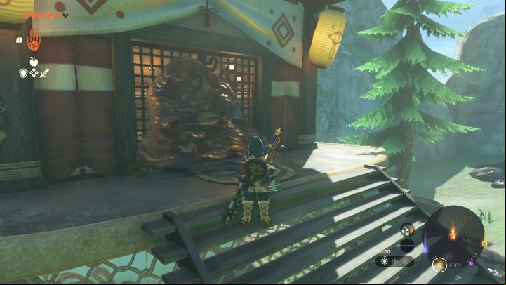 The doors to the tower will be covered in a mysterious substance - Zelda TotK: Skyview Tower Map - Secrets and Collectibles - Zelda Tears of the Kingdom Guide