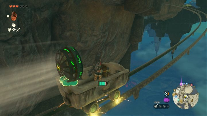 Use Ultrahand to place one of the carts on the tracks - Zelda Tears of the Kingdom: All Shrines on Great Sky Island - Sky - Zelda Tears of the Kingdom Guide