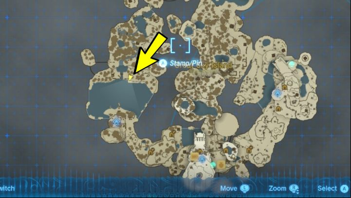 Reach the lake and build a raft - Zelda Tears of the Kingdom: All Shrines on Great Sky Island - Sky - Zelda Tears of the Kingdom Guide