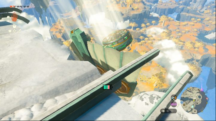 Put the platform on the edge of the runway and get on it - Zelda TotK: how to use Wing? - FAQ - Zelda Tears of the Kingdom Guide